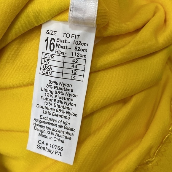 Seafolly Australia Women's Florence Tube One Piece Swimsuit Size 16 - Picture 8 of 10